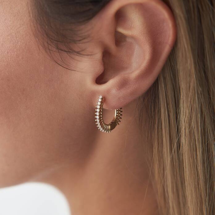 Sıra Taşlı Küpe - 1