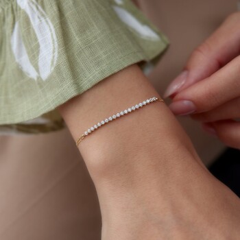 Sıra Taşlı Minimal Bileklik - Rayna