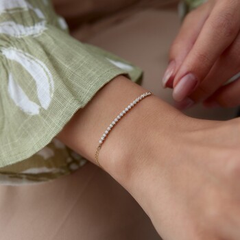 Sıra Taşlı Minimal Bileklik - Rayna (1)