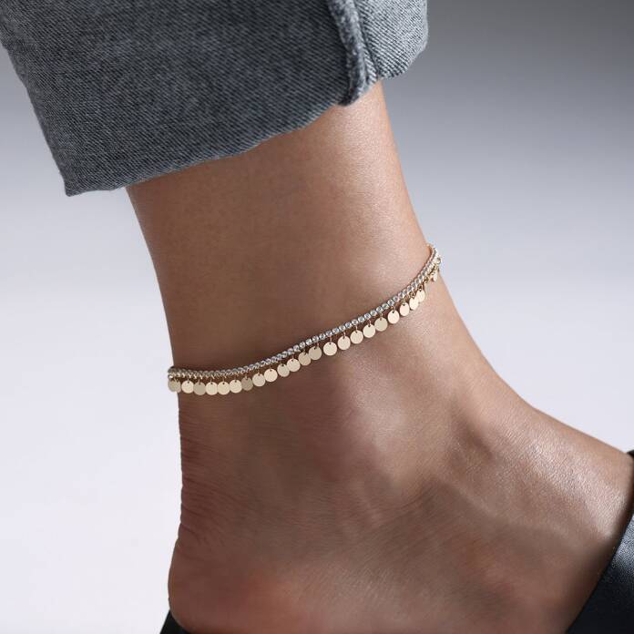 Sıra Taşlı Pullu Halhal - 1