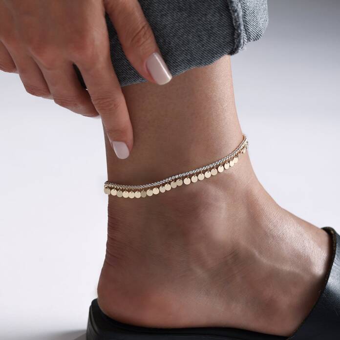 Sıra Taşlı Pullu Halhal - 2