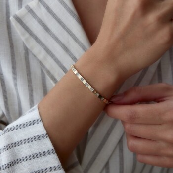 Sıra Taşlı Square Bileklik - Rayna (1)