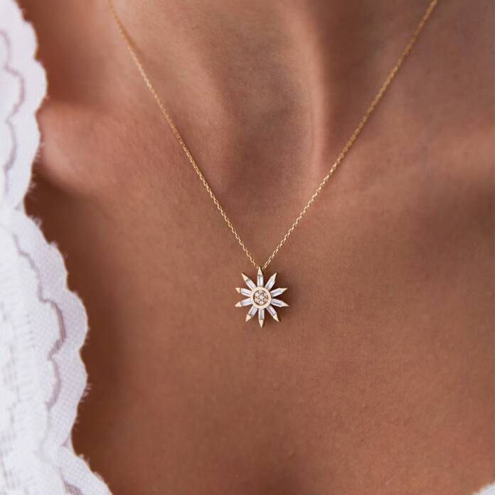 Sıralı Baget Güneş Kolye - 1