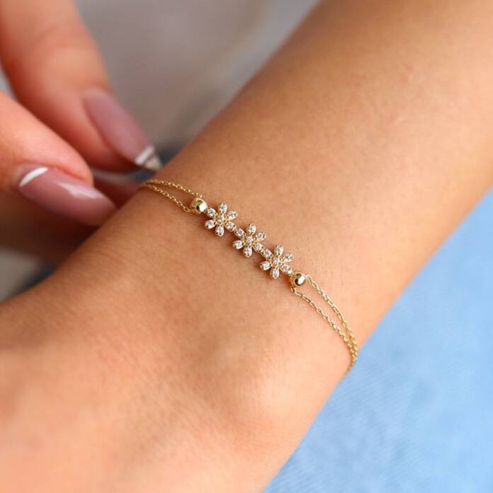 Sıralı Çiçek Bileklik - 1