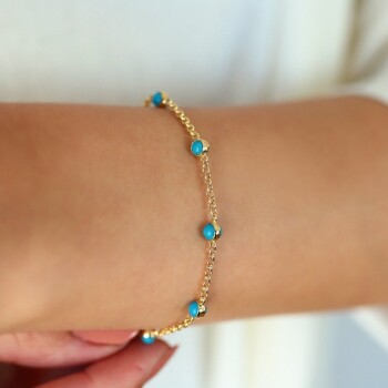 Sıralı Firuze Bileklik - Osman