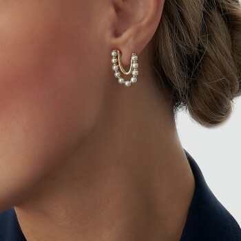 Sıralı İnci Küpe - Arax