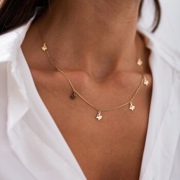 Sıralı Kelebek Kolye - Dilmener