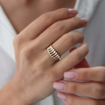 Sıralı Kemik Yüzük - Özer