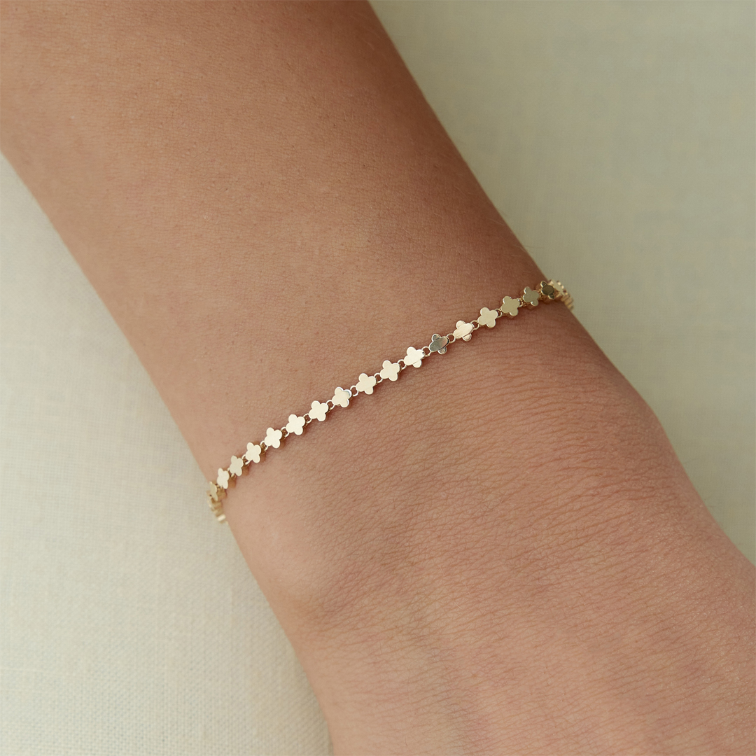 Sıralı Mini Yonca Bileklik - 2