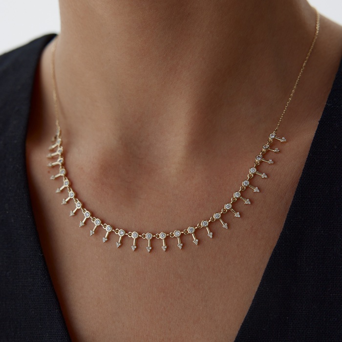 Sıralı Ok Kolye - Simoro