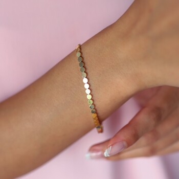 Sıralı Plaka Detay Bileklik - Alen