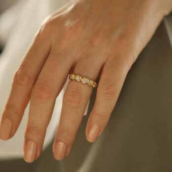 Sıralı Rose Yüzük - Mazal