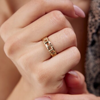 Sıralı T yüzük - Rayna