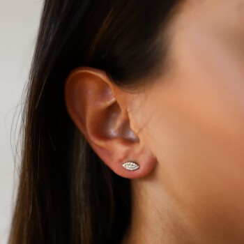 Sıralı Taşlı Küpe - Alen