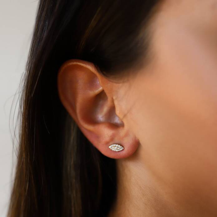 Sıralı Taşlı Küpe - 1