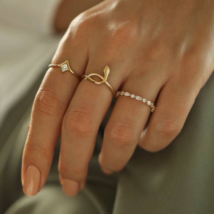 Sıralı Taşlı Yüzük - 3