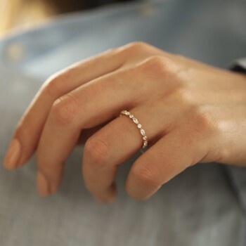 Sıralı Taşlı Yüzük - Mazal