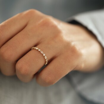 Sıralı Taşlı Yüzük - Mazal (1)