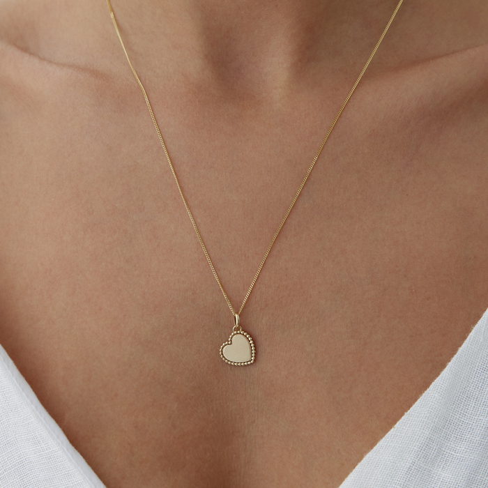 Sıralı Toplu Düz Kalp Kolye - 3