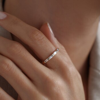 Sıralı Yarımtur Baget Yüzük - Rayna (1)