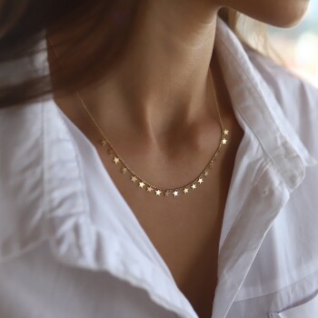 Sıralı Yıldız Kolye - Gennas