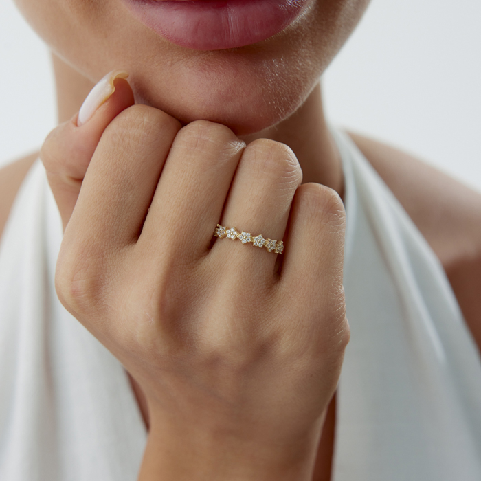 Sıralı Yıldız Yüzük - RİTİM