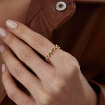 Sıralı Yıldız Yüzük - Cemart