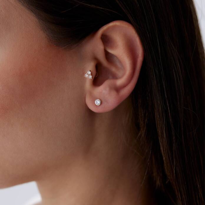 Sıvama Tektaş Vidalı Küpe - 1