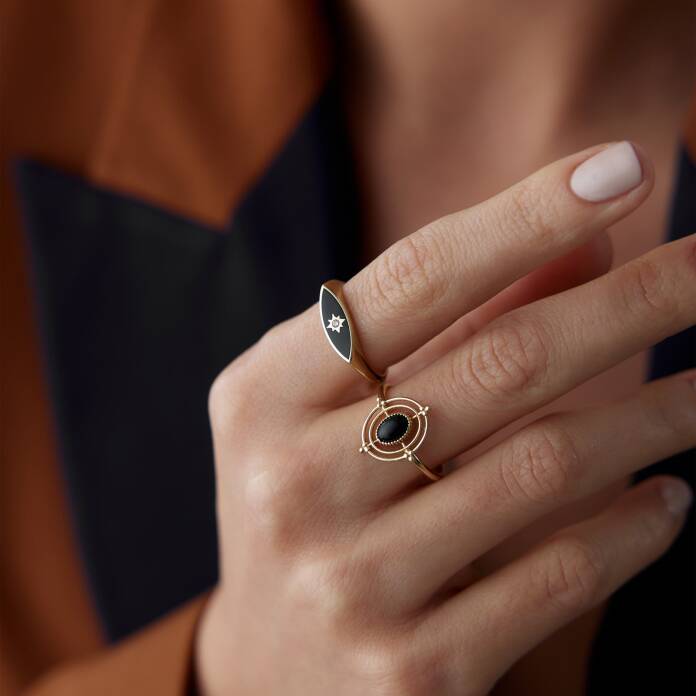 Siyah Compass Yüzük - 3