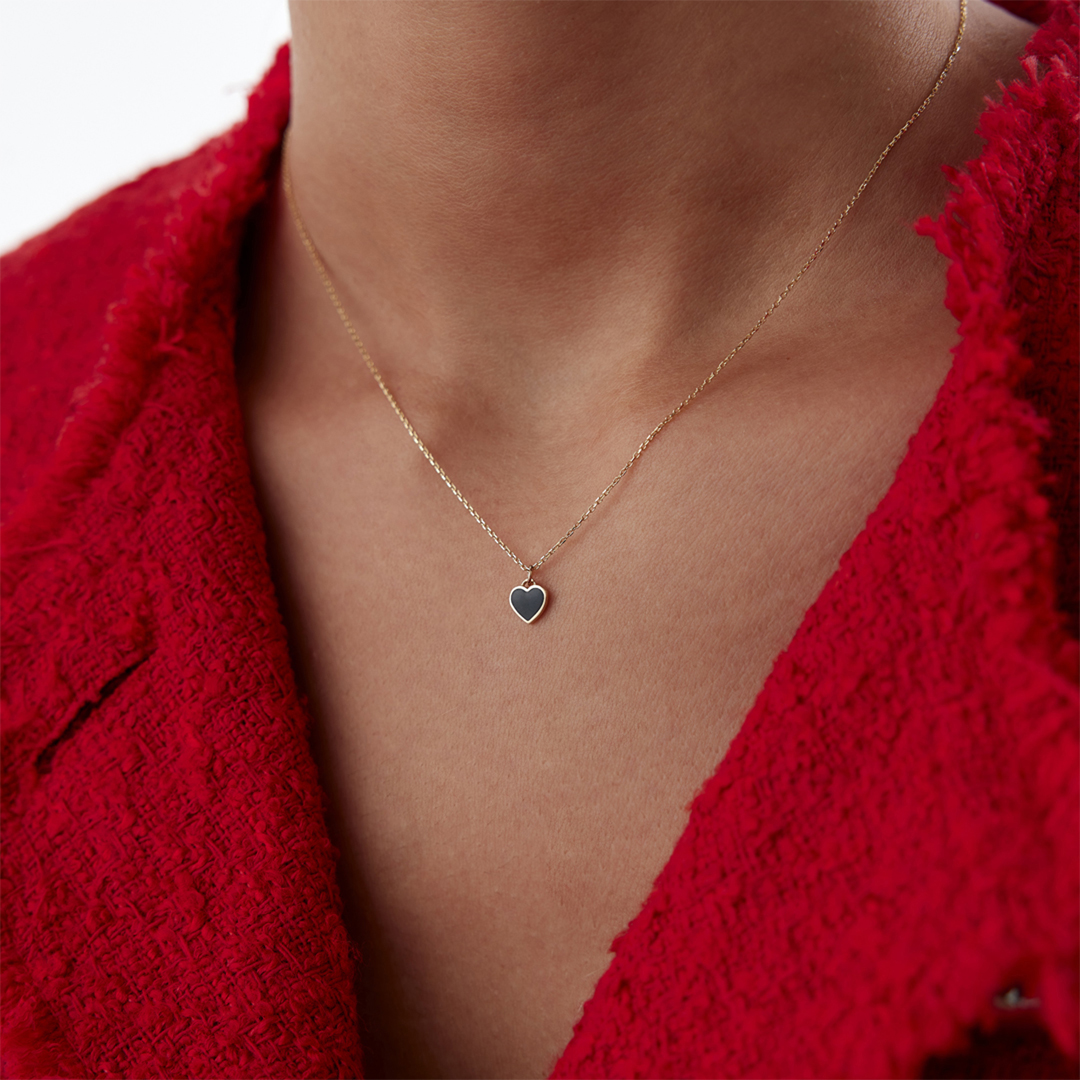 Siyah Kalp Kolye - 1