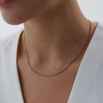 Siyah Mineli Golf Zincir - Melike (1)