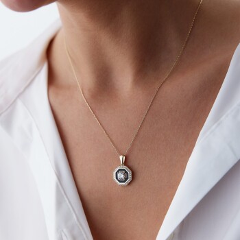 Siyah Mineli Hexa Kolye - Murat Özcan (1)