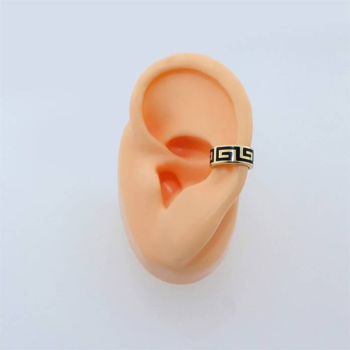 Siyah Mineli Kıkırdak Earcuff - 2
