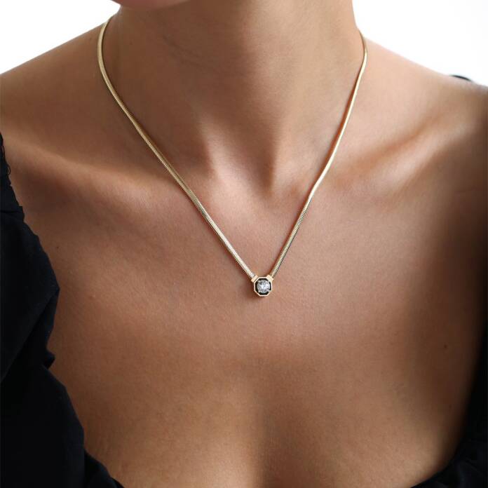 Siyah Mineli Sekizgen Balıksırtı Set - 2