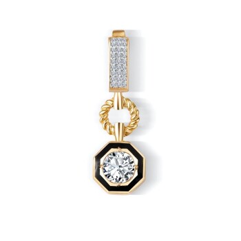 Siyah Mineli Tektaş Charm - Ema