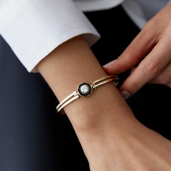 Siyah Mineli Tektaş Kelepçe - 3