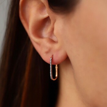 Siyah Rodajlı Ataç Küpe - Alen