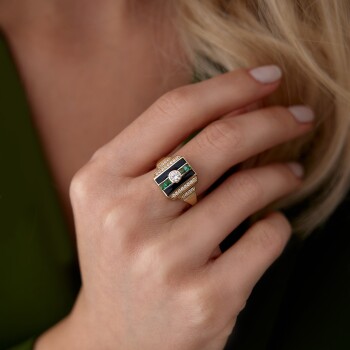 Siyah Shield Yüzük - Garo