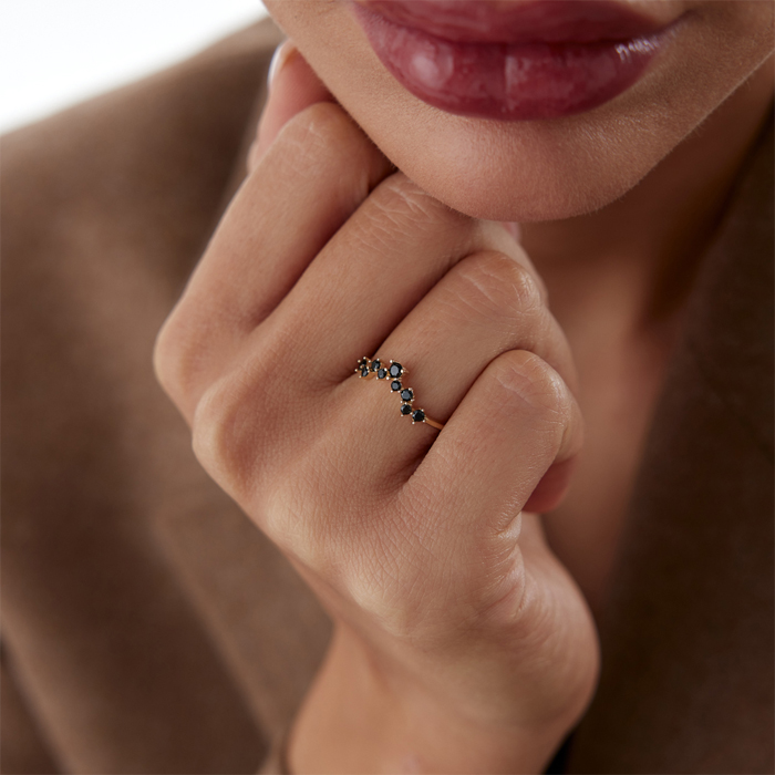 Siyah Taşlı Nova Yüzük - Gökhan Bera (1)