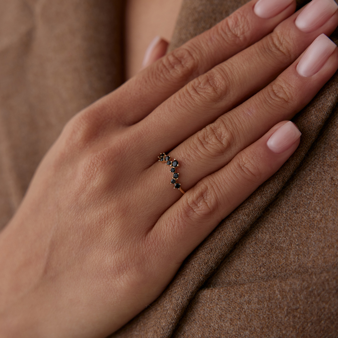 Siyah Taşlı Nova Yüzük - 3