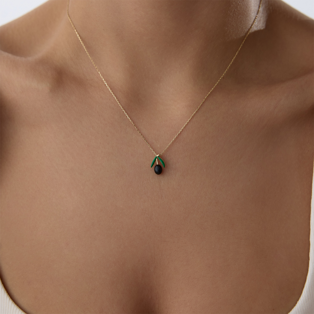 Siyah Zeytin Kolye - 1