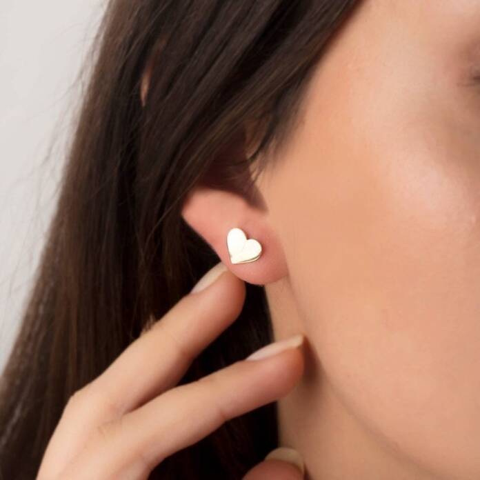 Size Plaka Kalp Küpe - 1