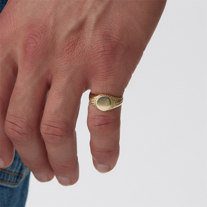 Skin Yuvarlak Plaka Yüzük - Milan (1)