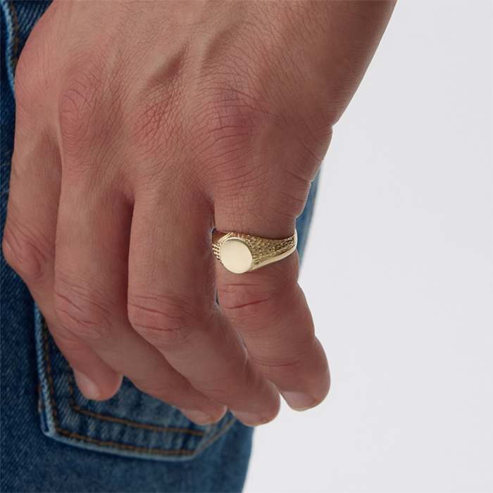 Skin Yuvarlak Plaka Yüzük - 3