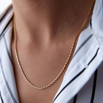 Slim Aynalı Petek Zincir - Midas