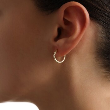 Slim Burgu Halka Küpe - 1