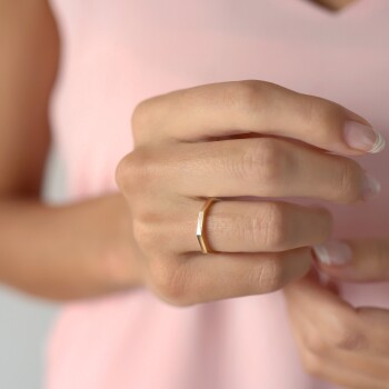 Slim Faset Yüzük - 3