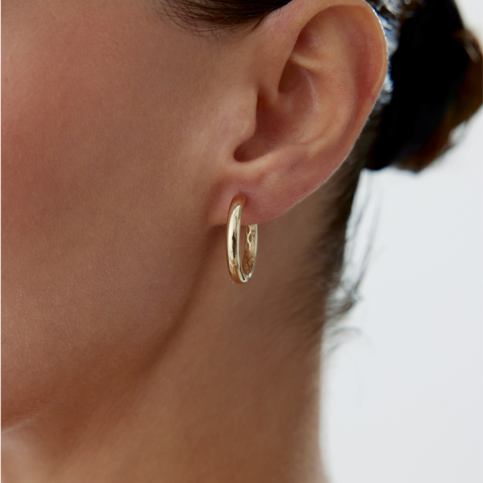 Slim Meta Halka Küpe - 1