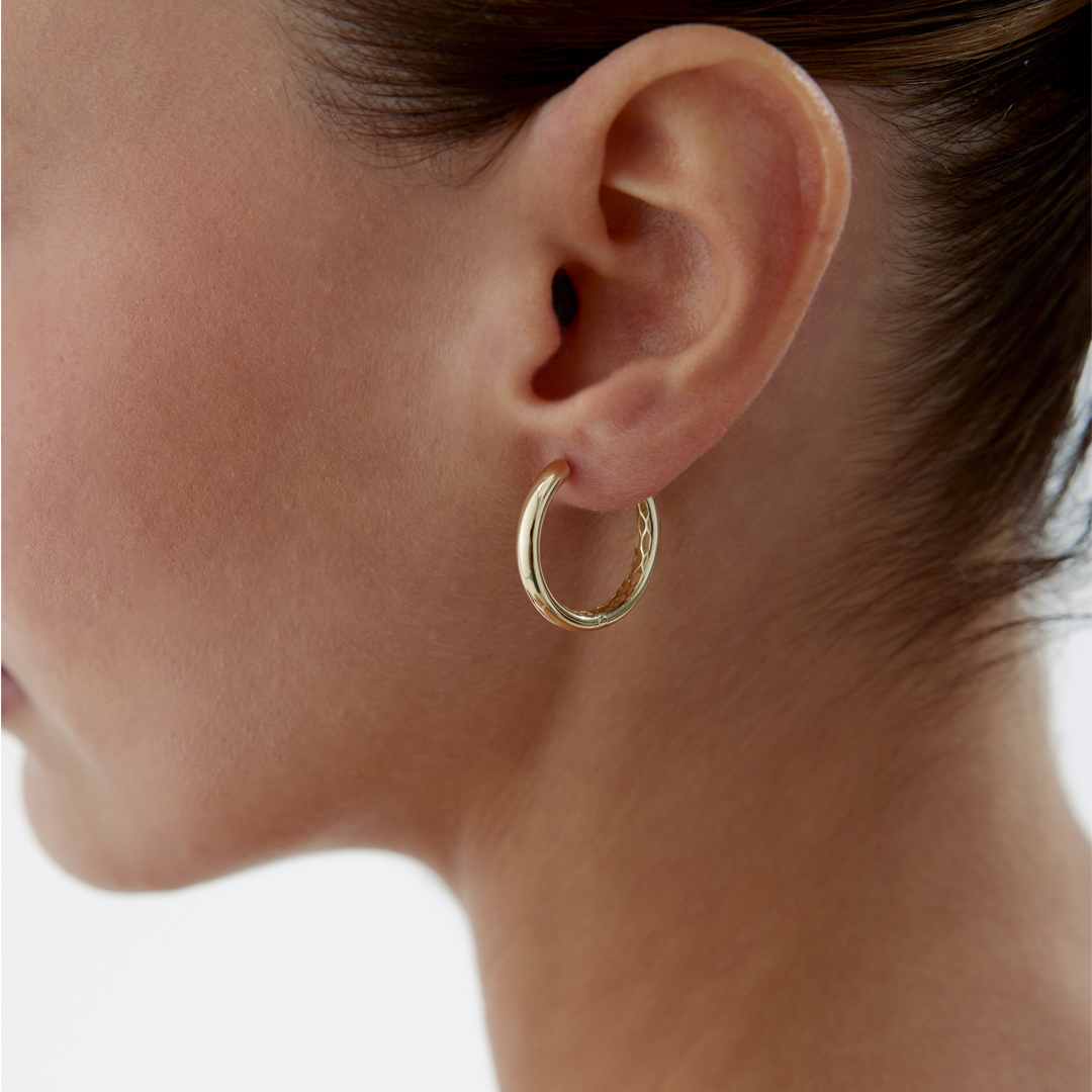 Slim Meta Halka Küpe - 2