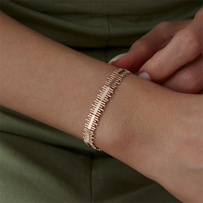 Slim Zig Zag Line Bileklik - 1